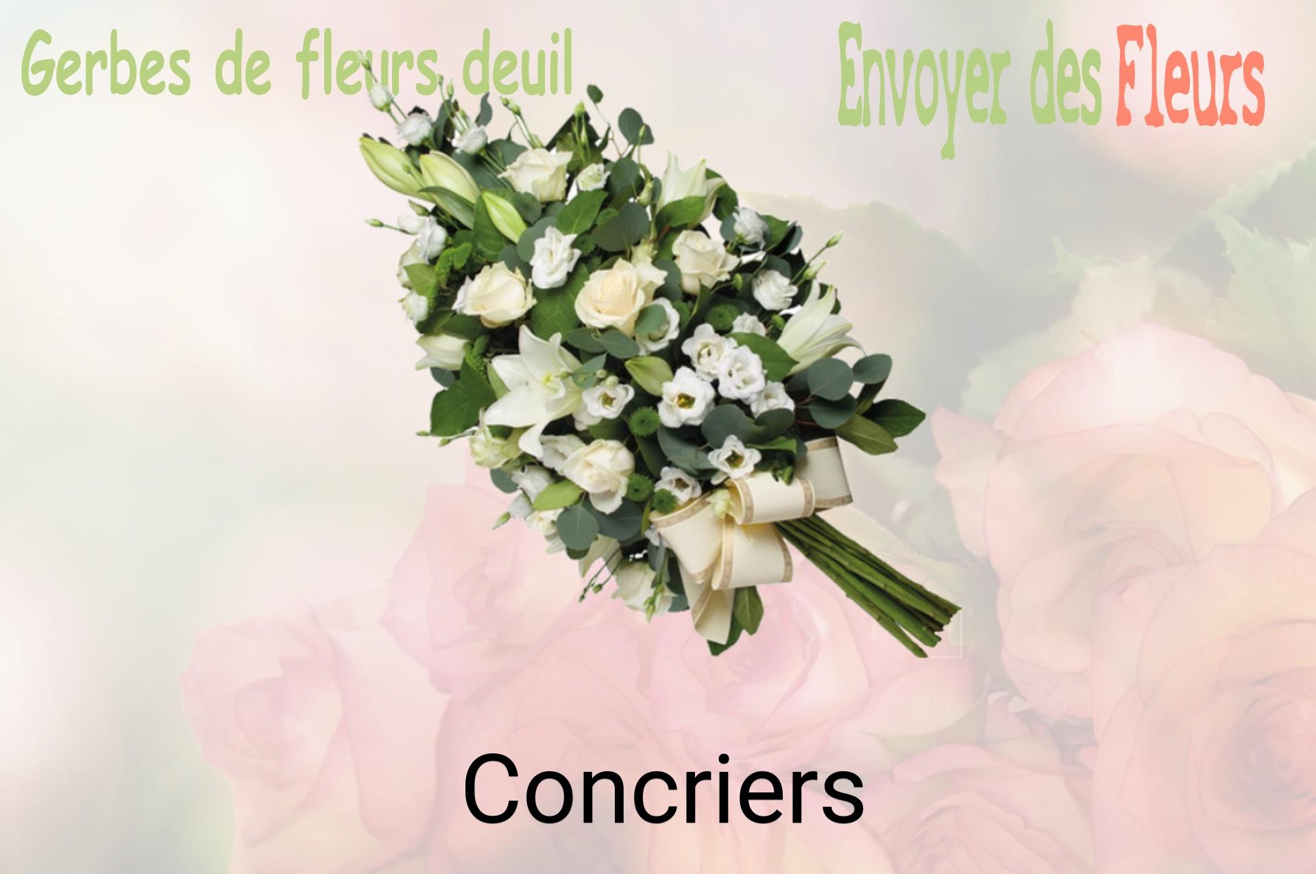 Gerbe de fleurs de deuil livrée à Concriers